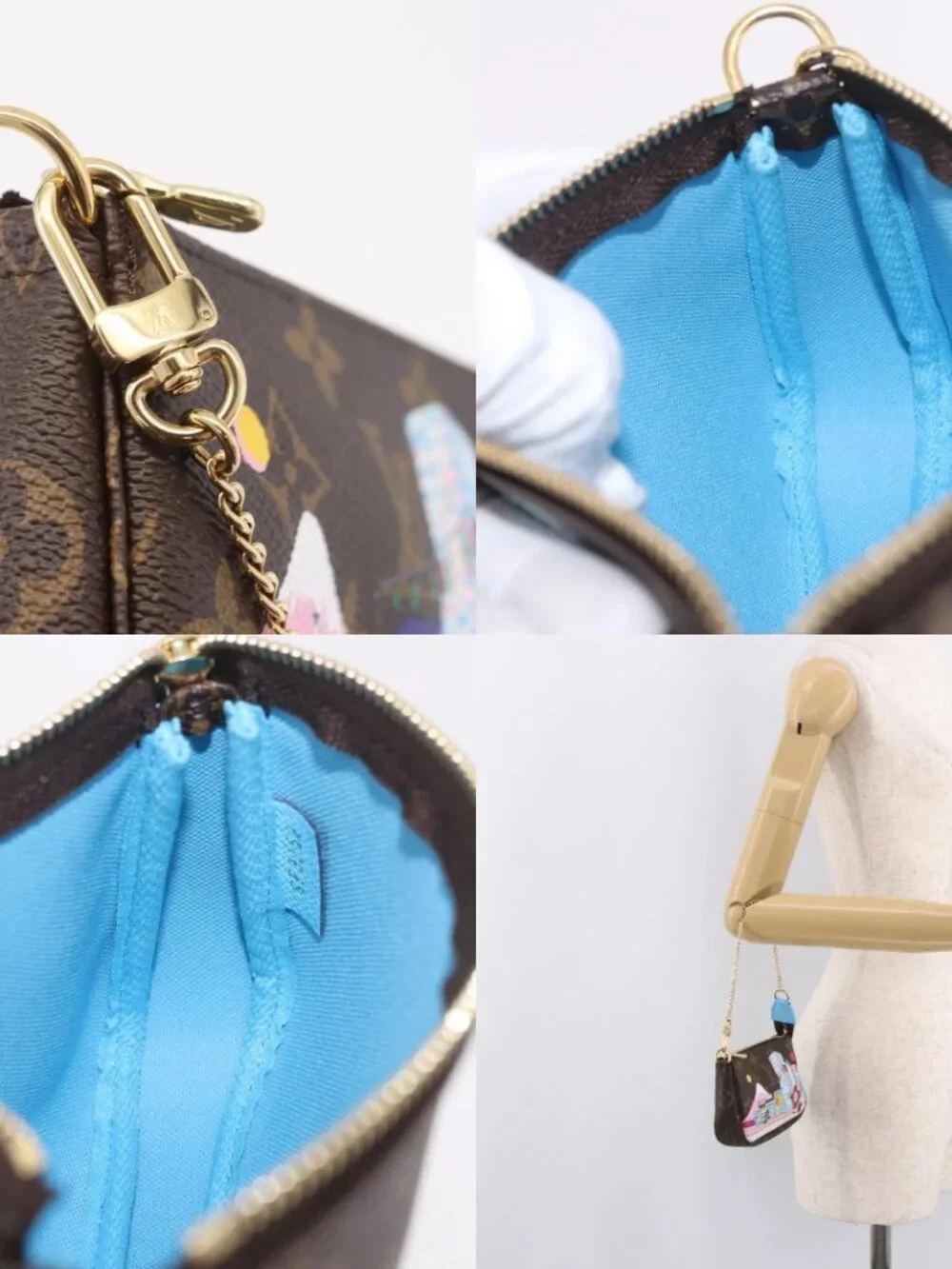 LOUIS VUITTON Vivienne Mini Pochette Accessoires Pouch M81637 LV Auth 189294SM
